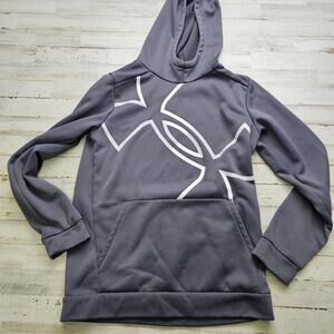 Under Armour YOUTH XL YXL Gray Hoodie Sweatshirt BIG LOGO